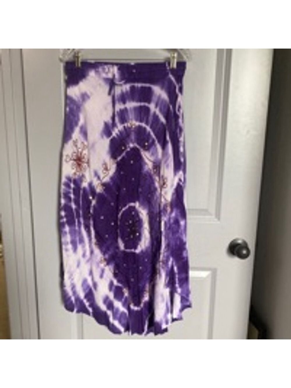 Women's pink Apple women Skirt Size L Purple White Tie Dye